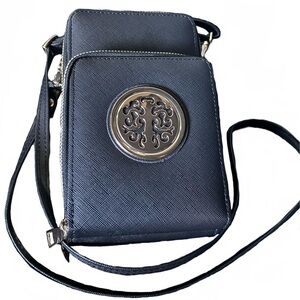 Black Faux Leather Triple-Zip Crossbody Purse — Sleek Gold Hardware Going Out